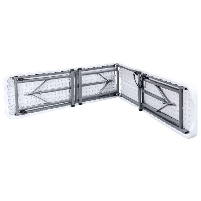 Set de 2 bancs pliants en synthétique, résistants aux intempéries et transportables