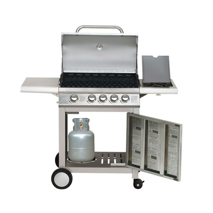 Gasgrill mit 4+1 Brennern, 15,75 kW