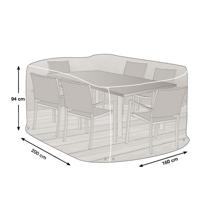Housse de protection pour tables, résistante aux intempéries