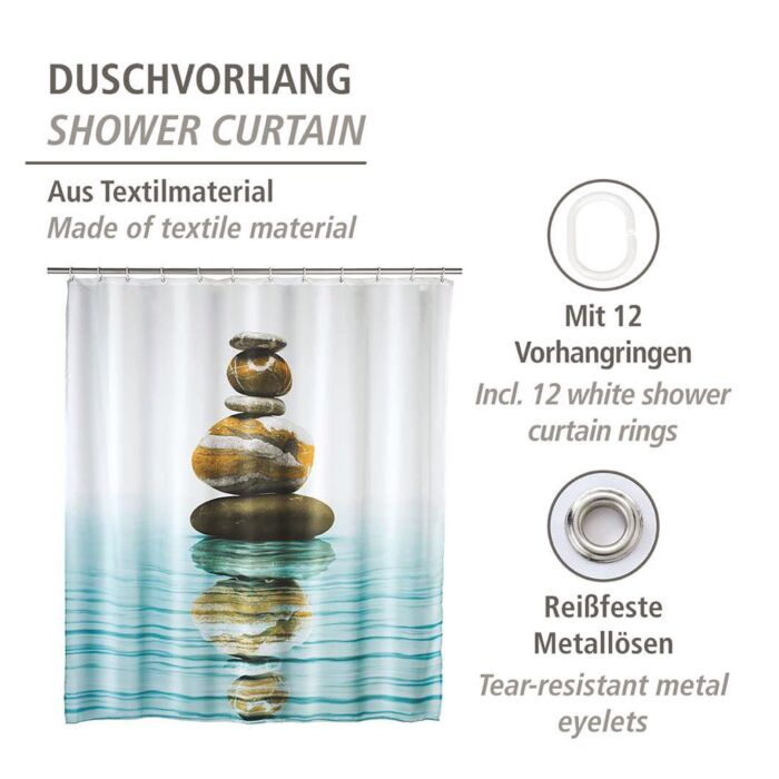 Duschvorhang «Meditation», wasserabweisend
