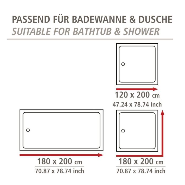 Duschvorhang «Meditation», wasserabweisend