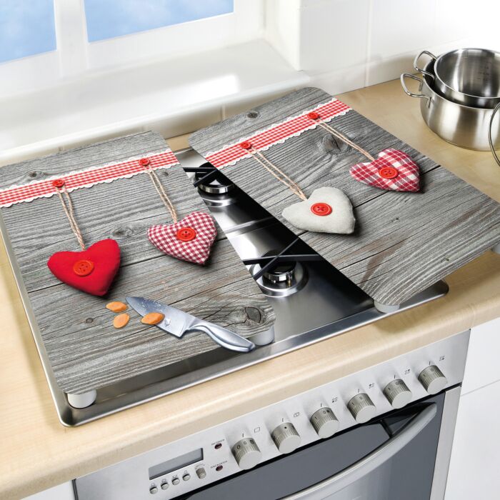 Abdeckplatten «Herzen», 2er-Set