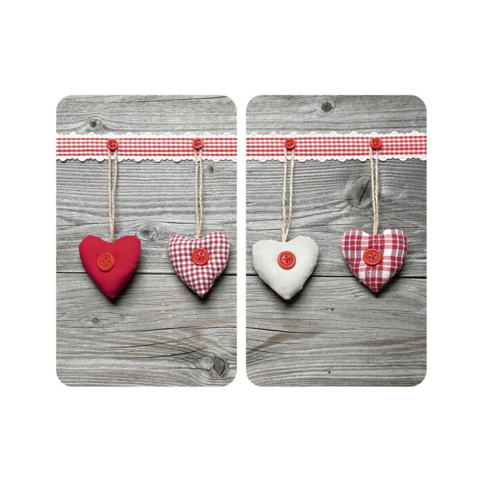 Abdeckplatten «Herzen», 2er-Set