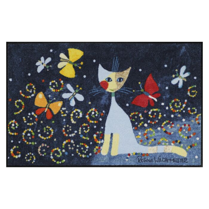 Paillasson Rosina Wachtmeister «Chat et papillons» 50x75 cm