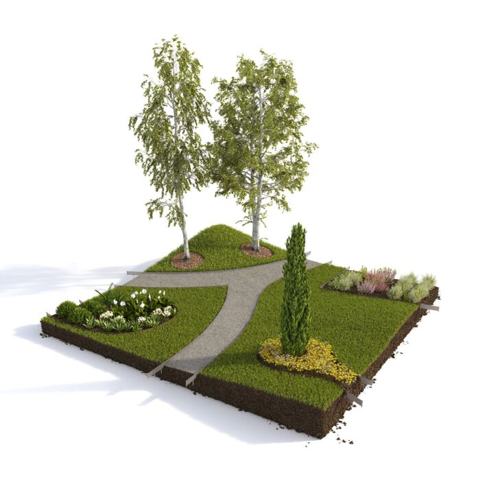 Bordure de plate-bande en métal, lot de 10