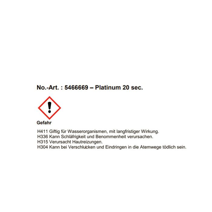 Platinum Anti-rayures 20 sec., sans silicone, 100 ml avec éponge spéciale