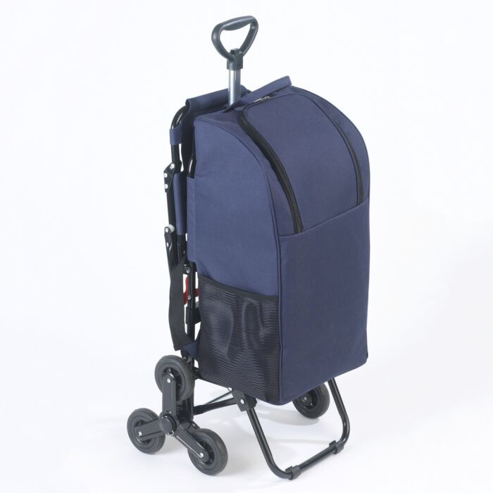 Chariot à commissions avec siège, fonction sac à dos & monte-escaliers main product photo