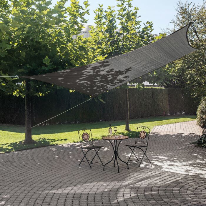 Voile d'ombrage, 3,6x3,6 m, tissé