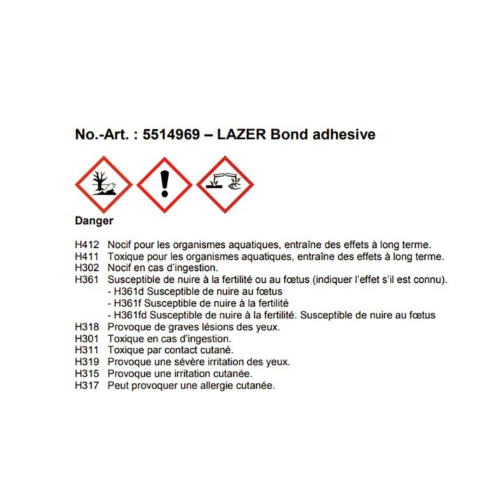Plastique liquide Lazer Bond «UV Repair», durcissement aux UV en 3 secondes