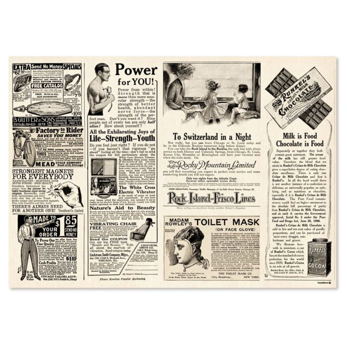 Papiertischset «Newspaper», 48 Blatt, Zeitungsdesign