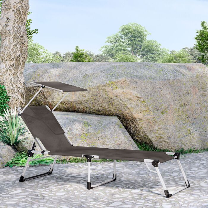 Chaise longue Lyon avec pare-soleil