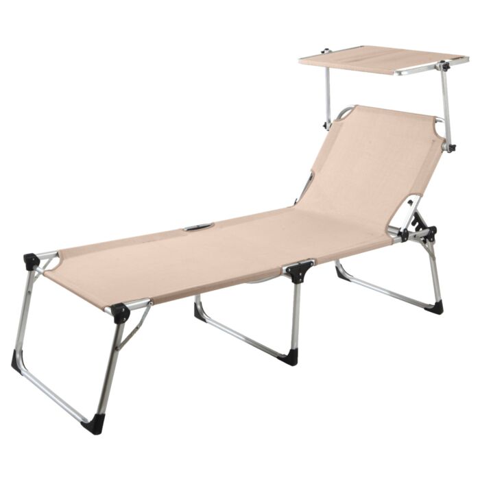 Chaise longue Lyon avec pare-soleil