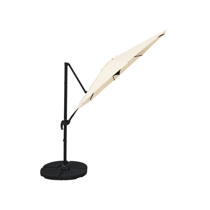 Sonnenschirm, Ø 270 cm, mit Neigefunktion und Schirmständer