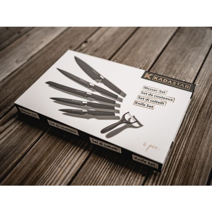 Messer-Set «Premium Black», 6-teilig