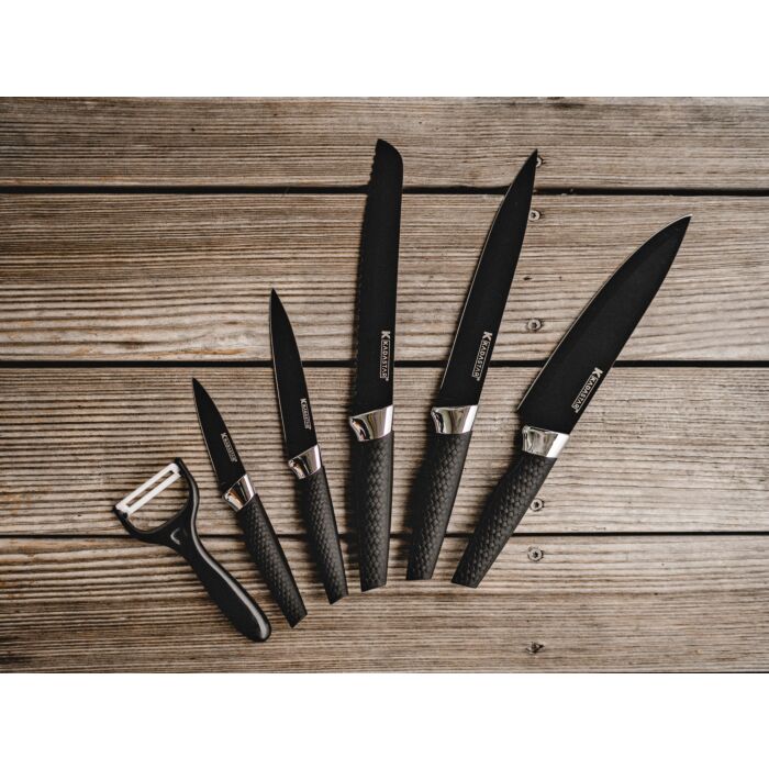 Messer-Set «Premium Black», 6-teilig