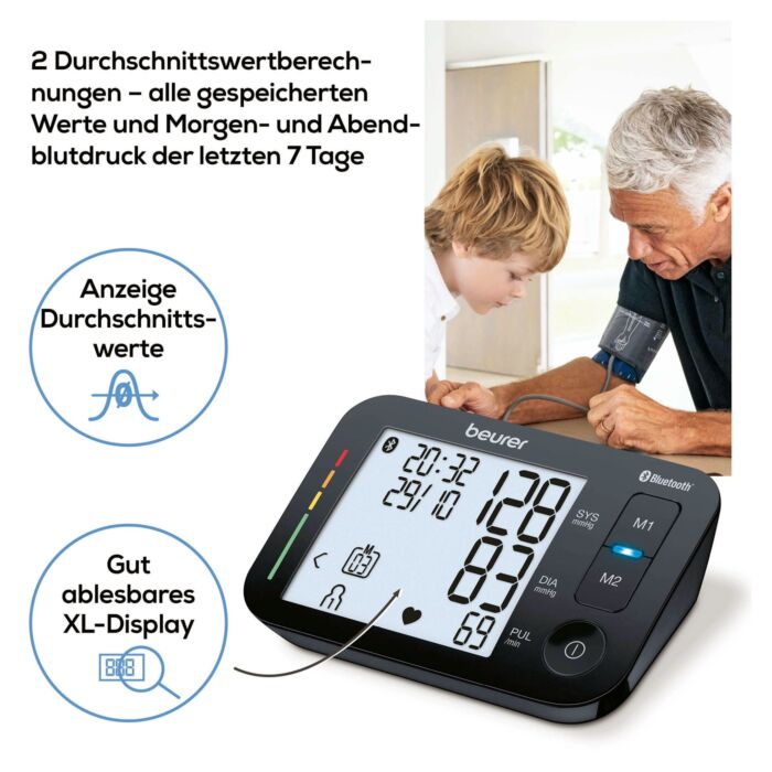Tensiomètre Beurer «Pour le bras», Bluetooth avec connexion à l'application