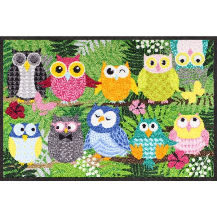 Salonloewe Natte «Hiboux de la jungle», 50x75 cm