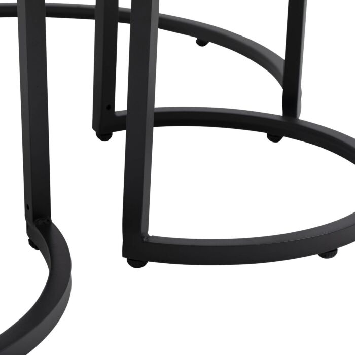 Set de table d'appoint «Venezia», 3 pièces, en aluminium et céramique