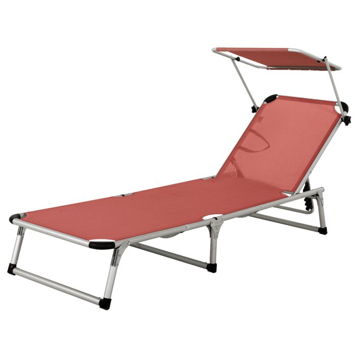 Chaise longue Lyon avec pare-soleil