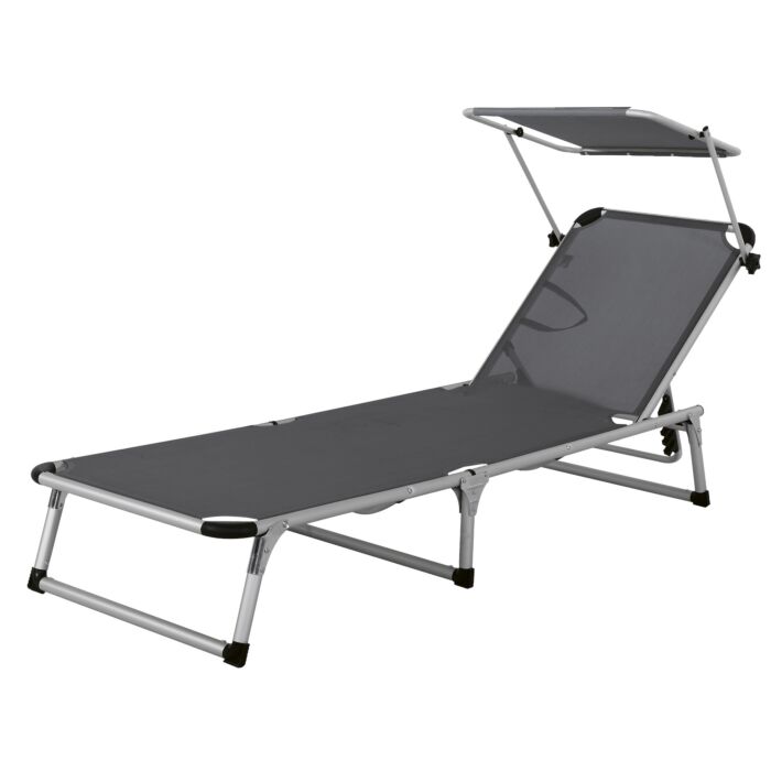 Chaise longue Lyon avec pare-soleil