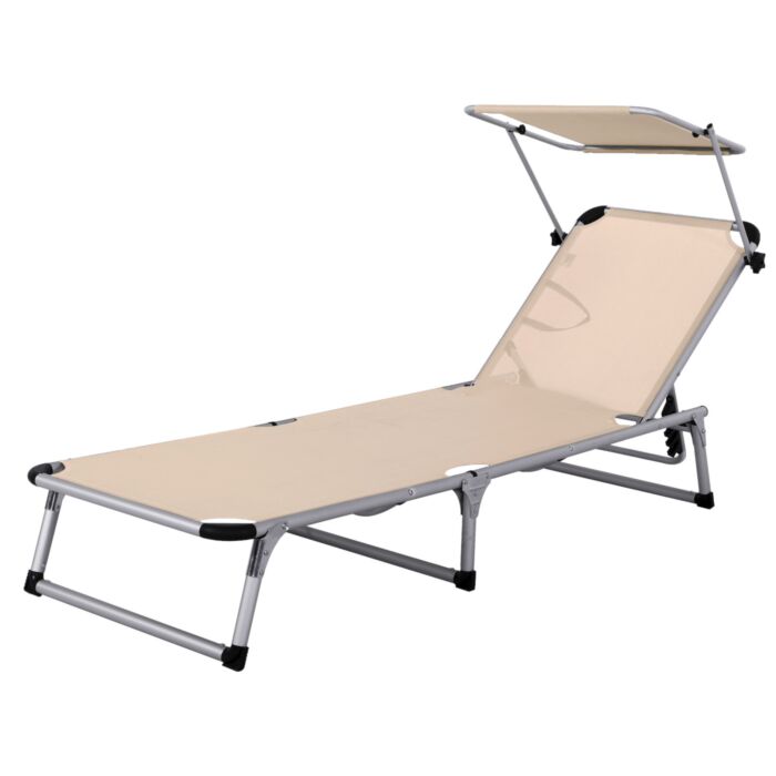 Chaise longue Lyon avec pare-soleil