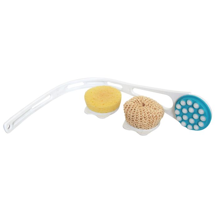Körperpflege-Set «PLUS», 3-tlg., mit Cremer-, Schwamm- und Sisal-Aufsatz main product photo