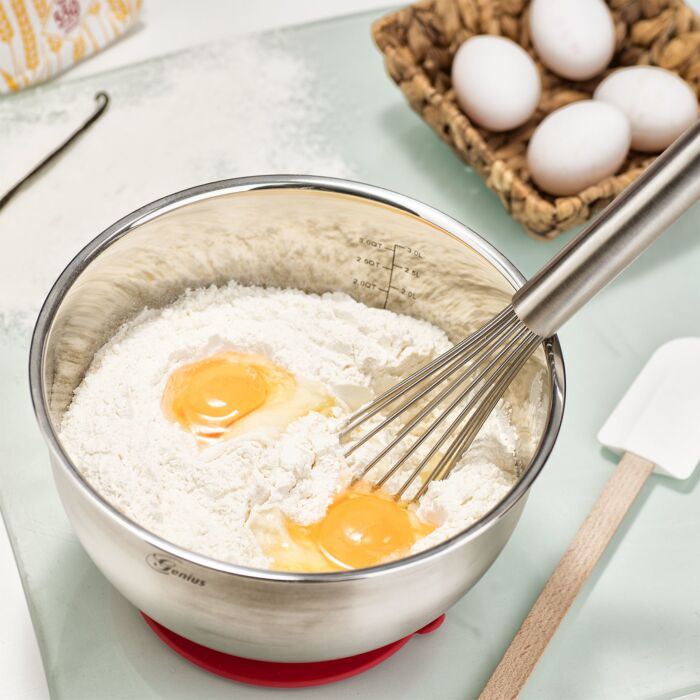 Genius Edelstahlschüssel-Set, 6-teilig, mit Deckel