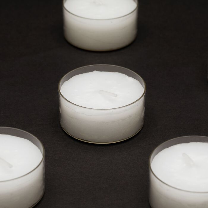Maxi-bougies à réchaud 56 mm «Blanc» 16 pièces