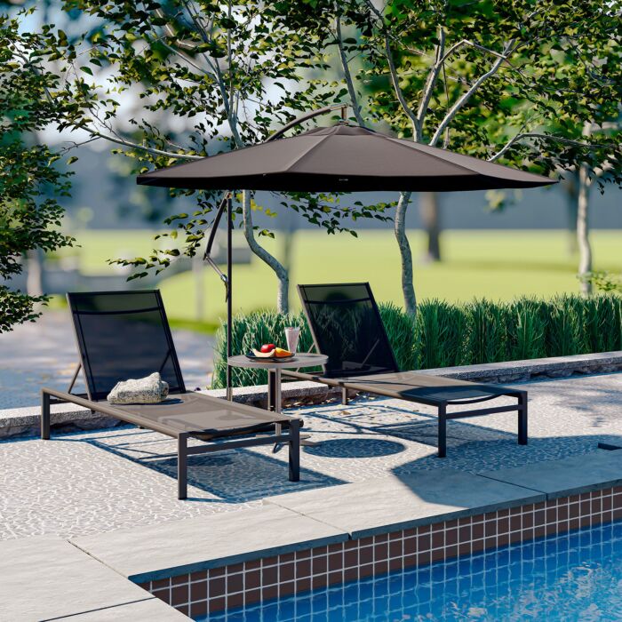 Chaise longue «Salsa», dossier réglable main product photo