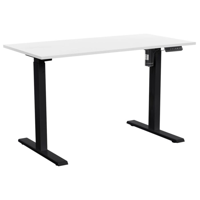Elektrisches Sitz-/Stehpult FlexDesk, höhenverstellbar weiss