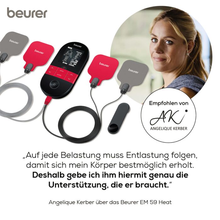 Beurer Digital-TENS/EMS «4-in-1», Schmerztherapie mit Wärmefunktion
