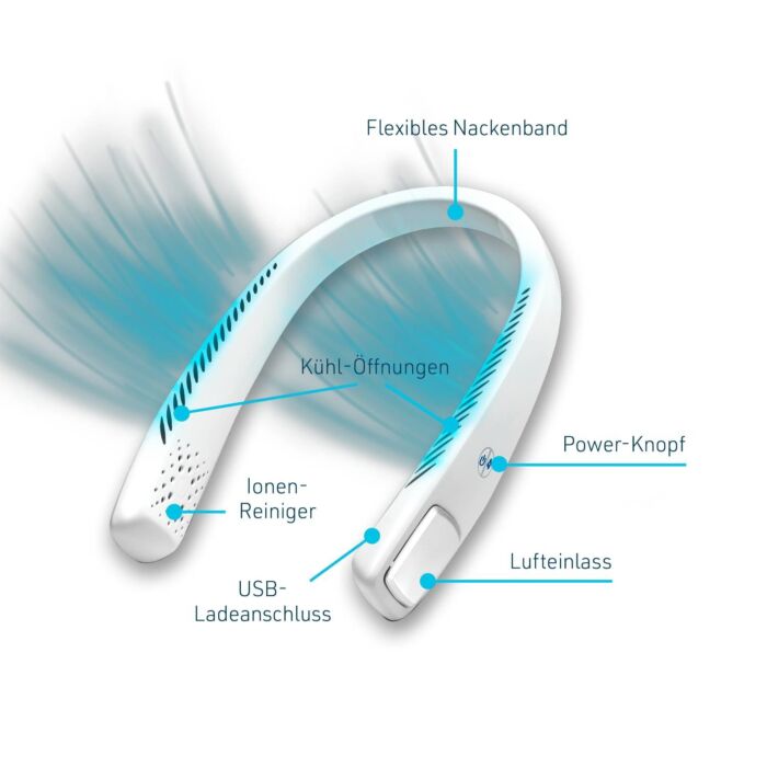 Livington Ventilateur de cou portable Cool 2 Go