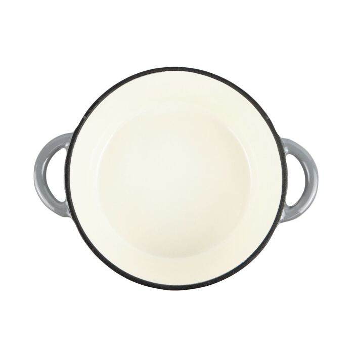 Cocotte en fonte avec couvercle, ronde