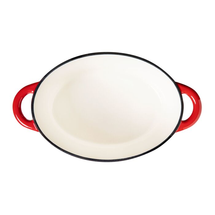 Cocotte en fonte avec couvercle, ovale