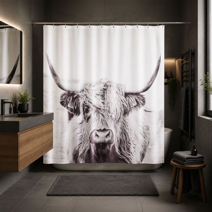 Duschvorhang «Yak», wasserabweisend, 180x200 cm