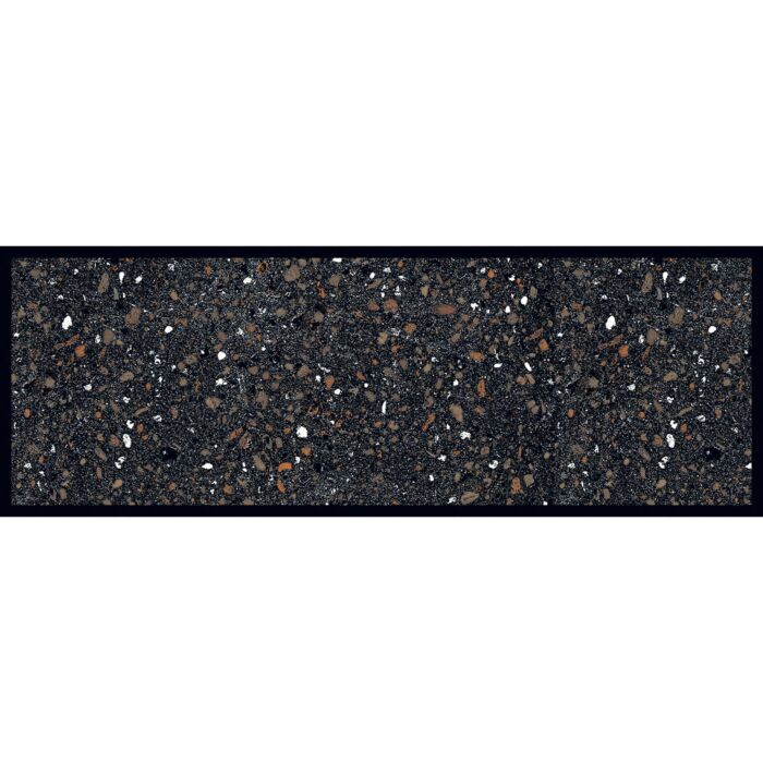 Tapis de cuisine «Terrazzo», noir, 50x150 cm