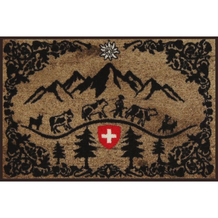 Türvorlage Schweizer Berge, 50x75 cm