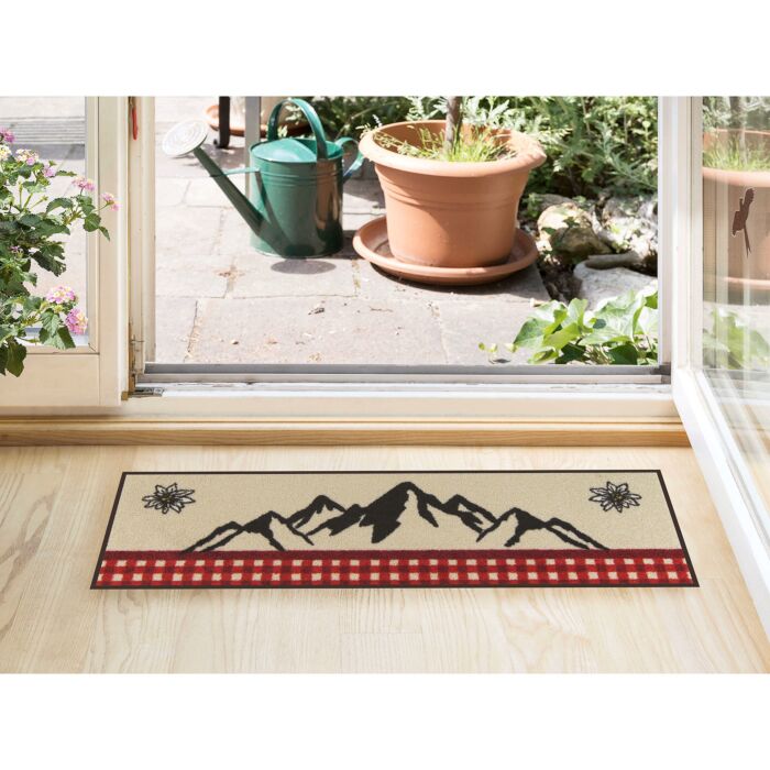 Fussmatte Bergland Edelweiss, 30x100 cm
