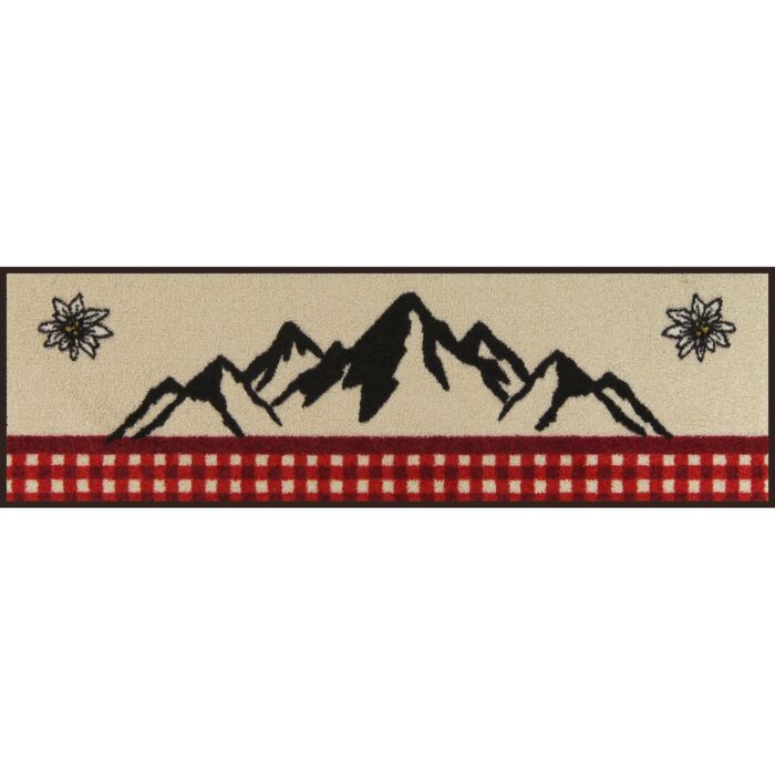 Fussmatte Bergland Edelweiss, 30x100 cm