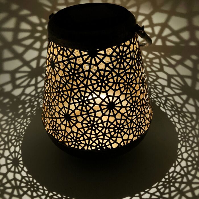 Lanterne solaire LED, motif ornemental