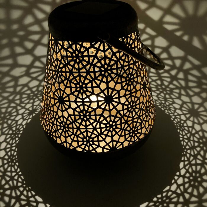 Lanterne solaire LED, motif ornemental