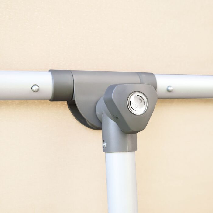 Balkon-Sonnenschirm, 210x150 cm, mit Halterung