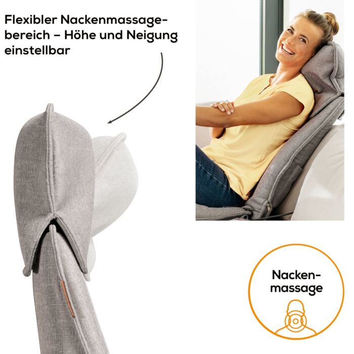 Coussin de massage Shiatsu Beurer «MG 330», massage de la nuque 4D, réglable