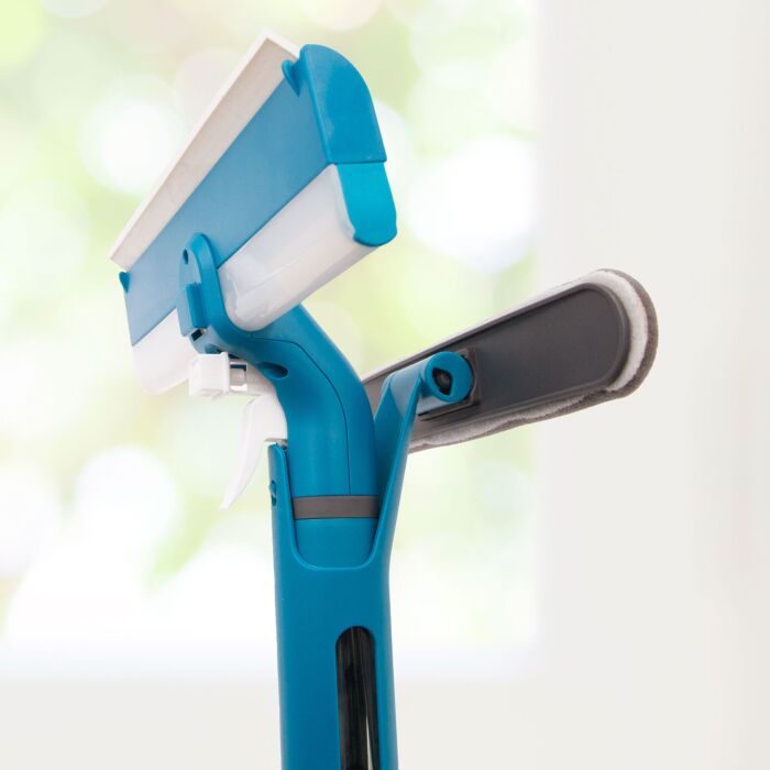 Système de nettoyage de vitres Livington Window Buddy, avec tige télescopique