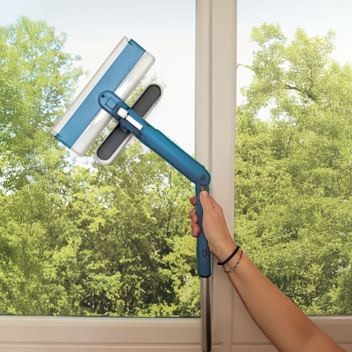 Système de nettoyage de vitres Livington Window Buddy, avec tige télescopique