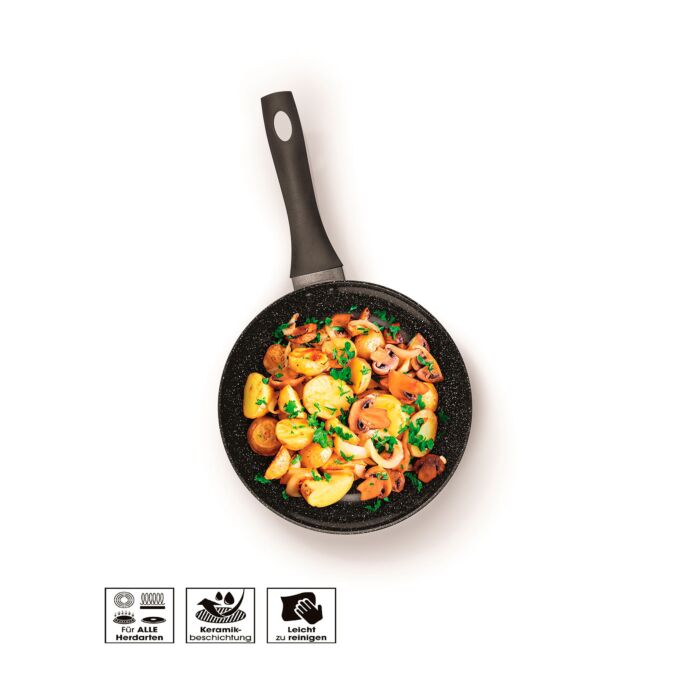 Set de 3 poêles en aluminium Bratmaxx, sans PFAS