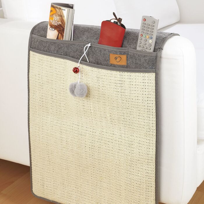 Tapis à gratter pour chats avec balles de jeu, peu encombrant