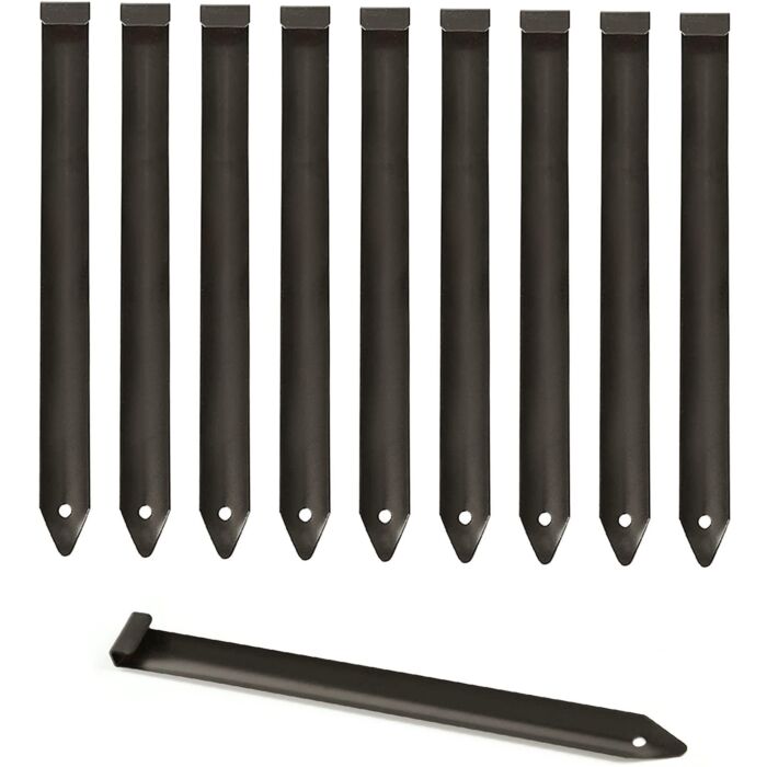 Bordure de plate-bande aspect bois, rouleau de 5 m, piquets inclus