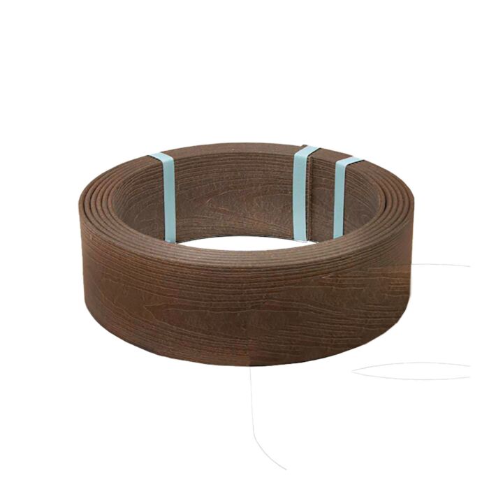 Bordure de plate-bande aspect bois, rouleau de 5 m, piquets inclus