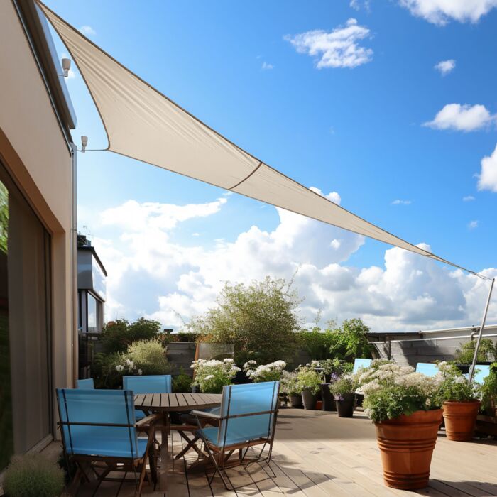 Voile d'ombrage « Triangle », 3.6 m, imperméable, avec revêtement PU